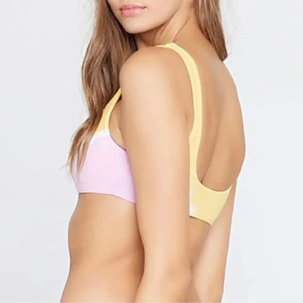 NWT l*space Diagonal Sunburst Lizzie Top & Frenchi Bottom 2 Pc. Bikini Set Sz. L